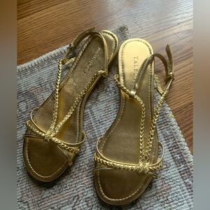 Talbots Golden Sandals Women Size 8M Shoes Footwear Summer Yellow Fashion